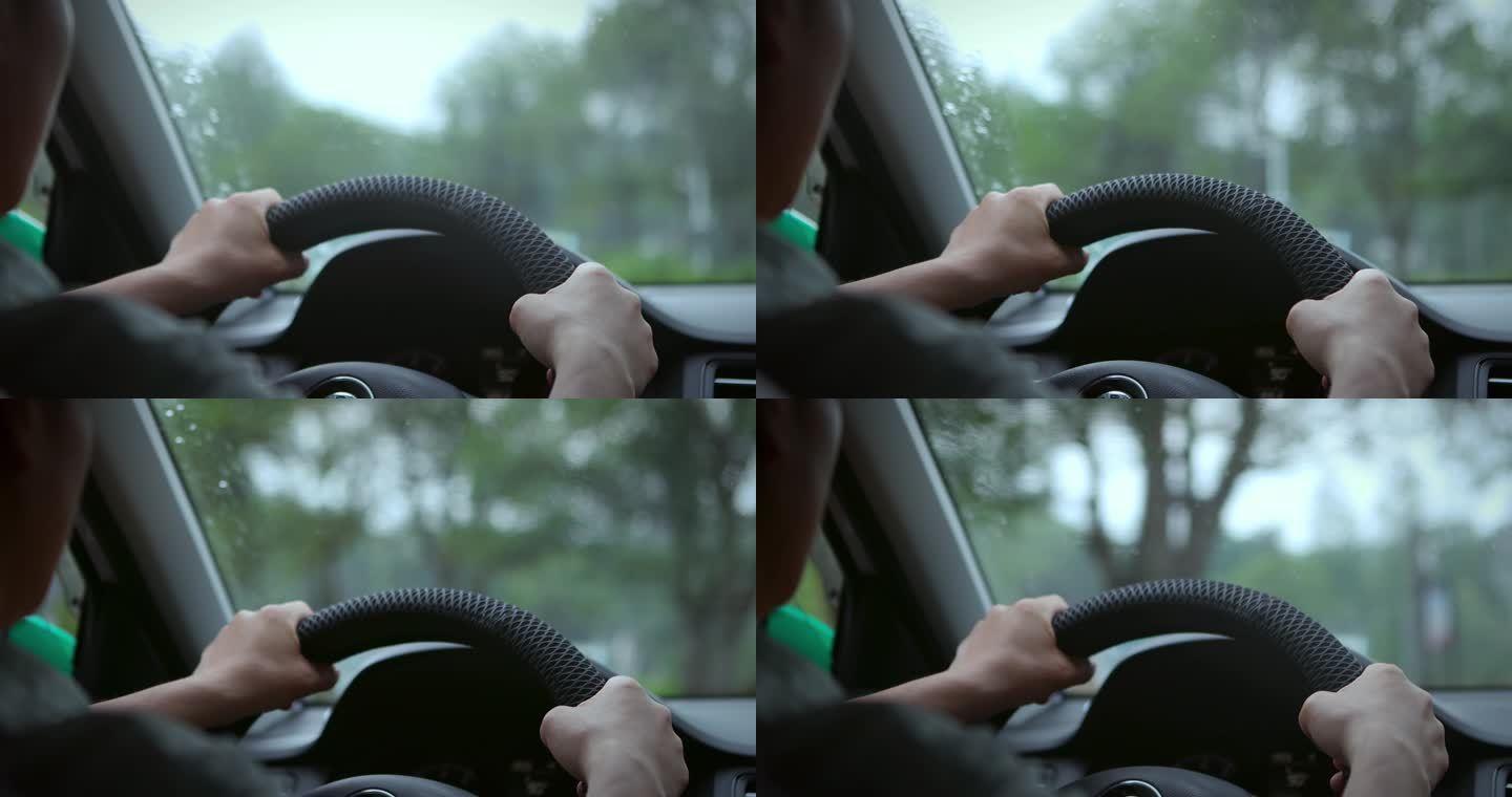 【正版素材】开车行驶方向盘