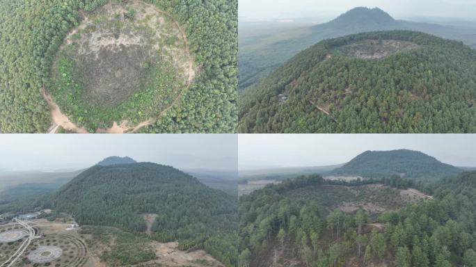 航拍腾冲火山地热公园