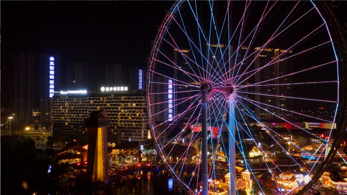 欢乐海岸游乐园摩天轮夜景