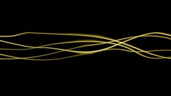 8K超宽金色光线-无缝循环带透明通道