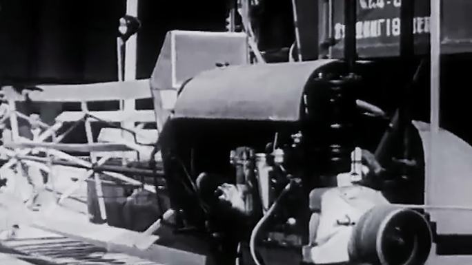 50年代农机拖拉机展览抽水泵耕作机
