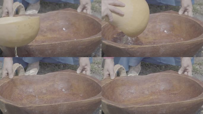 朝鲜族木盆 葫芦瓢