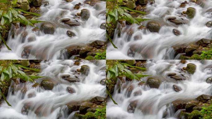 洪雅瓦屋山景区瀑布流水延时视频