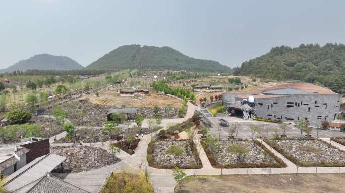 航拍腾冲火山地热公园