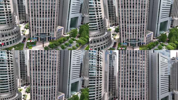 4K原素材-陆家嘴金融城，渣打银行大厦