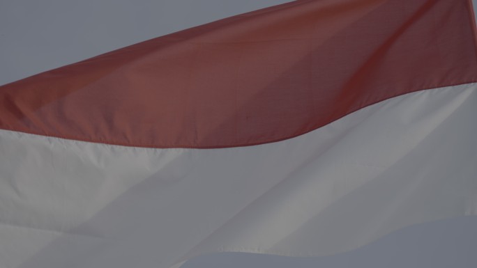 飘扬的印度尼西亚国旗