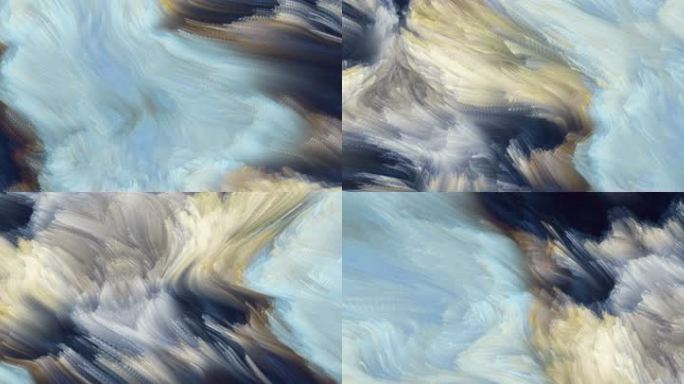 8K抽象背景艺术海浪涌动创意粒子视觉投影
