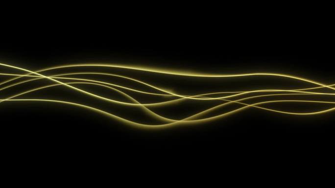8K超宽金色光线-无缝循环带透明通道