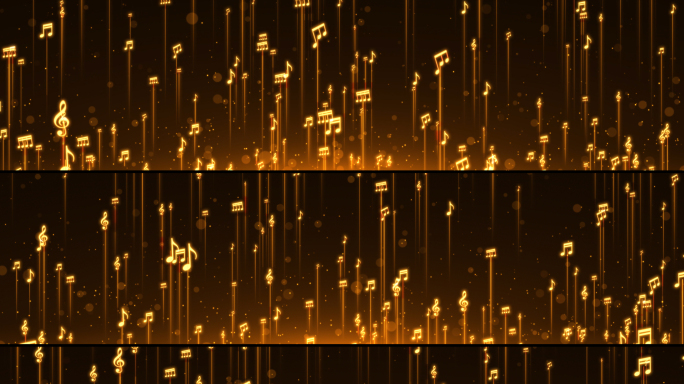 金色音符粒子背景8k