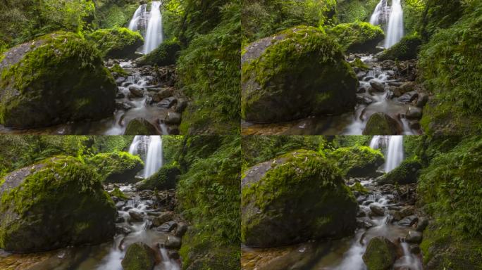 瓦屋山国家森林公园瀑布延时视频