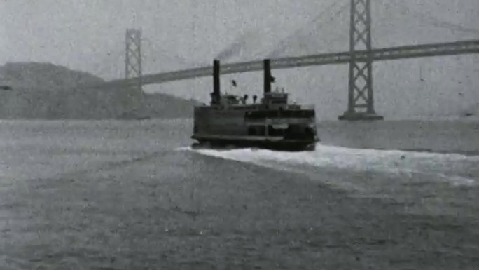 30年代奥克兰海湾大桥金门海峡