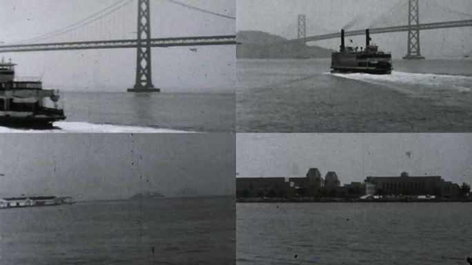30年代奥克兰海湾大桥金门海峡