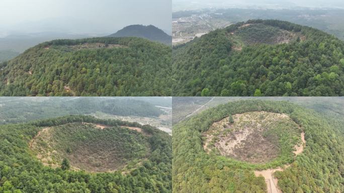 航拍腾冲火山地热公园