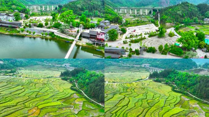 4K航拍贵州台江长滩最美乡村风景