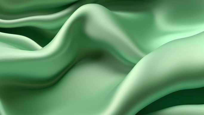 绿色丝绸流动