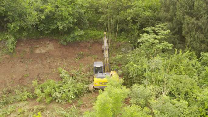 航拍农村山地开垦整理丨HLG原素材