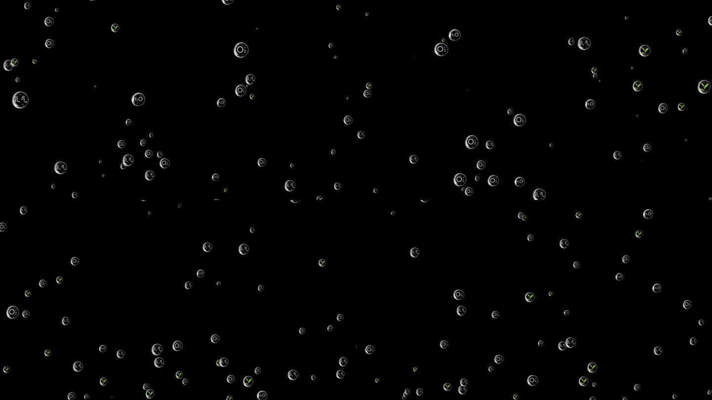 两款氧气清晰负离子泡泡上升AE模版