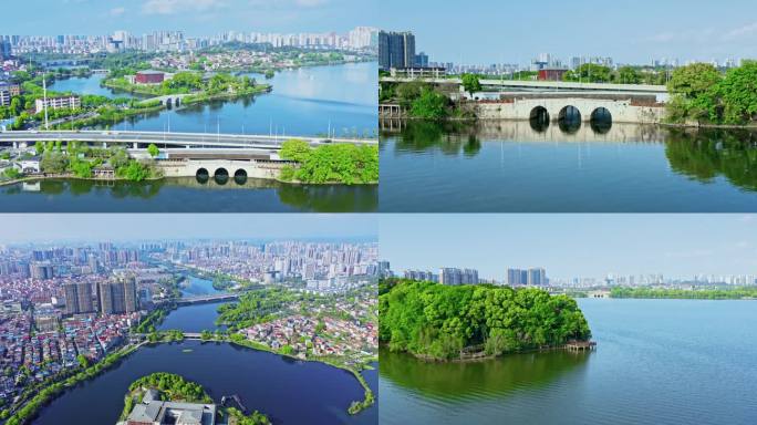 2023南湖岳阳市图书馆三眼桥自然风光