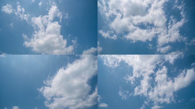 云彩蓝天白云延时摄影空镜实拍