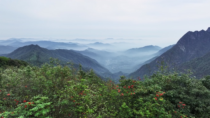华南第一高峰桂林猫儿山上的云和雾