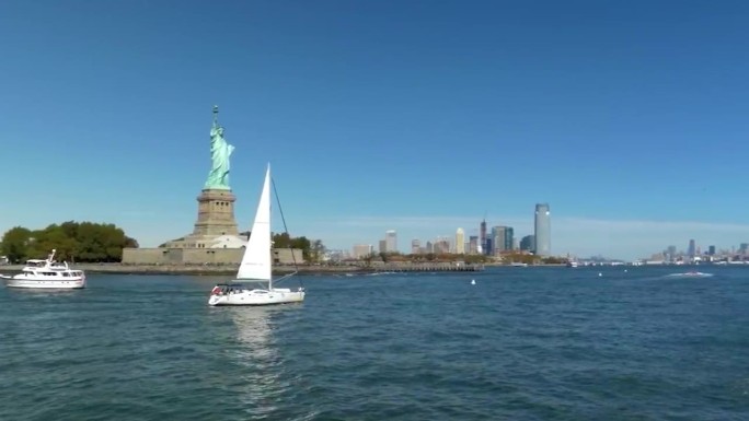 自由女神像美国标志火炬青铜像纽约
