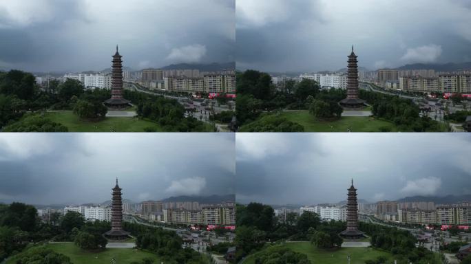 极端天气  暴雨前乌云闪电