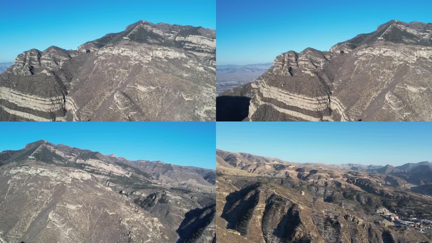 航拍山西悬空寺