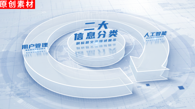 2-简洁企业文字分类展示ae模板包装二