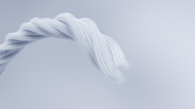 棉花棉丝纤维生长布料编织三维动画面料纺织