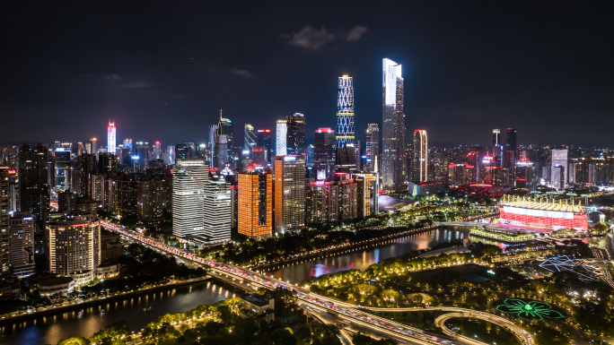 广州延时 天河夜景延时 广州cbd