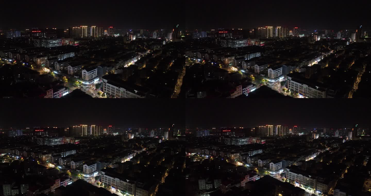 钦州城市夜景航拍