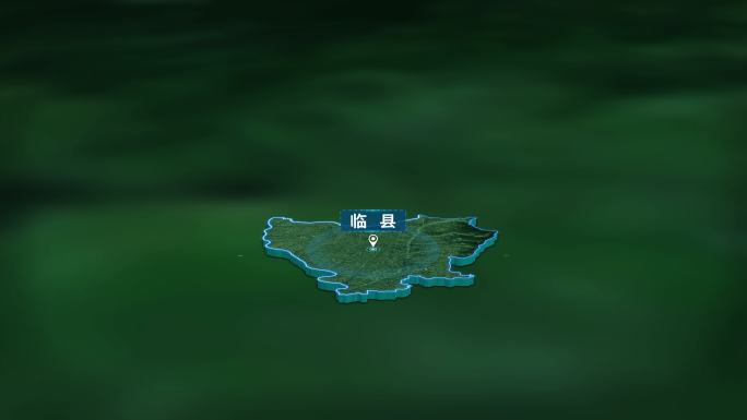 4K大气吕梁市临县地图面积人口信息展示