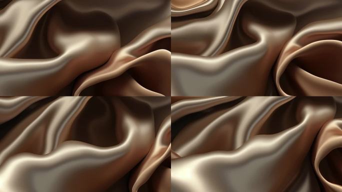 巧克力色丝绸流动