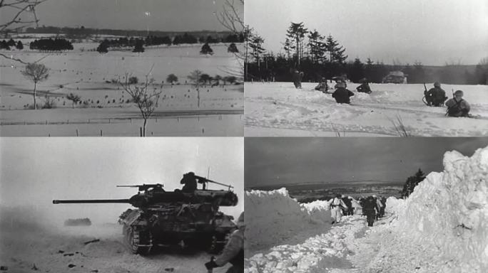 40年代美军 美国大兵 冬季反攻坦克部队