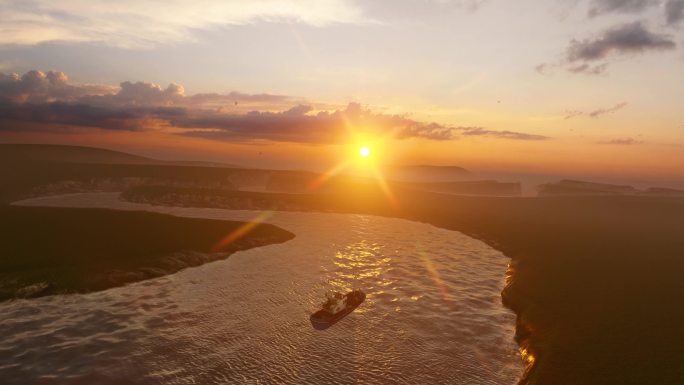 黄河入海口河流