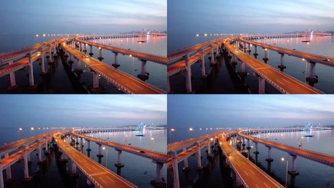大连星海湾大桥航拍高清视频