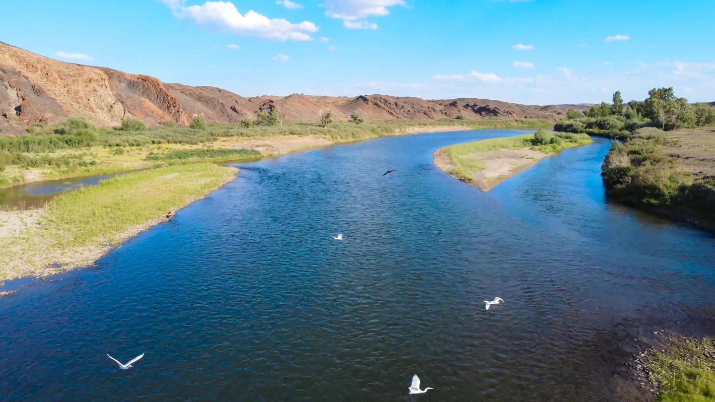 新疆戈壁河流生态