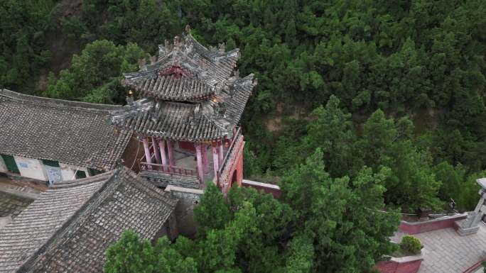 4k航拍合阳福山景区