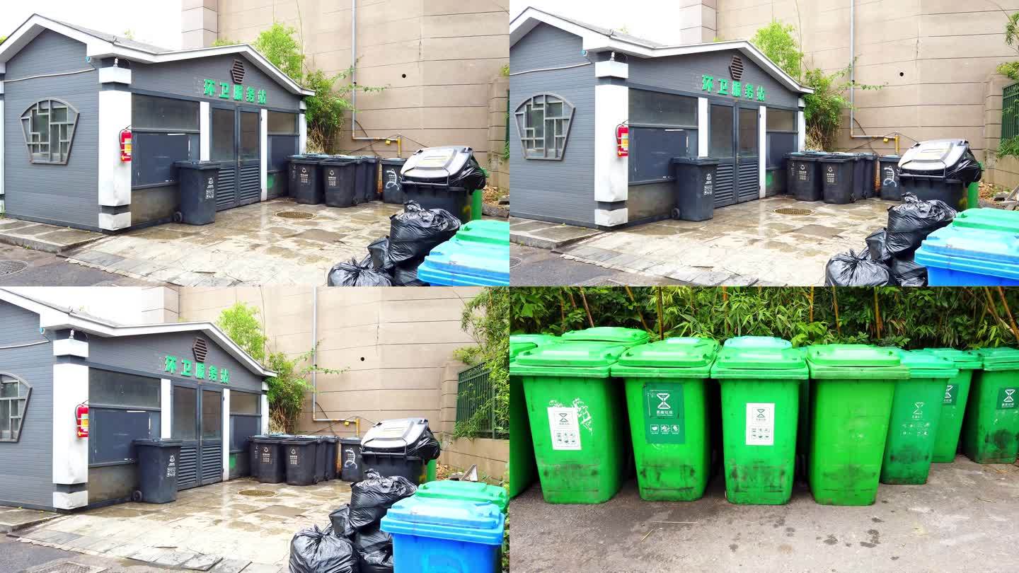 环卫服务站垃圾站垃圾桶垃圾垃圾袋