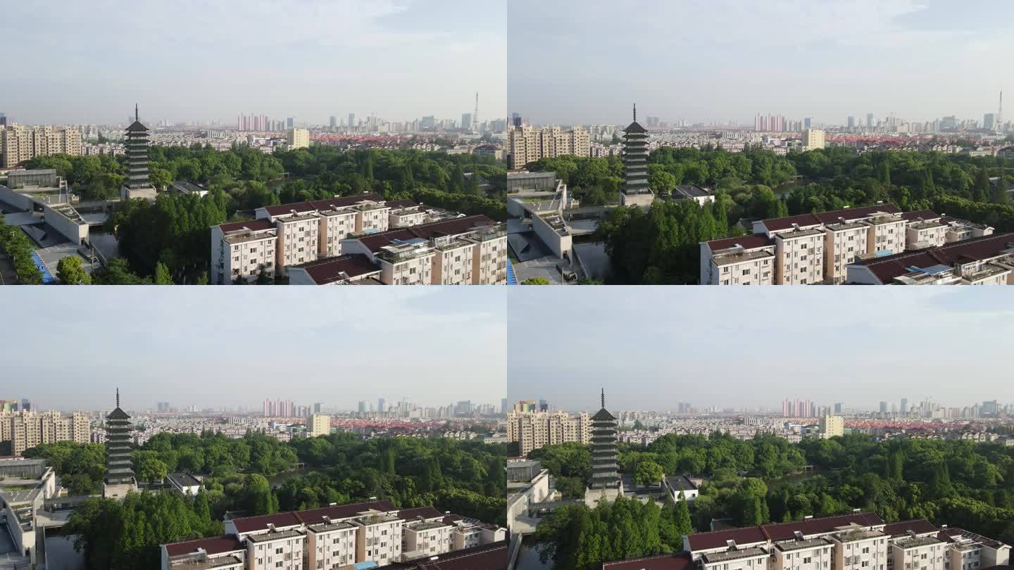 上海淞沪抗战纪念公园4K航拍原素材