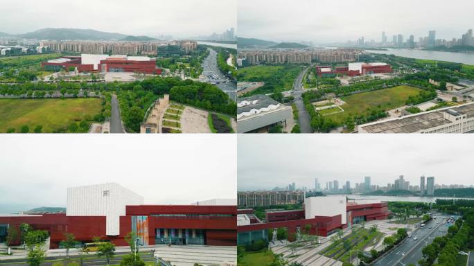 湖南省美术馆4K航拍