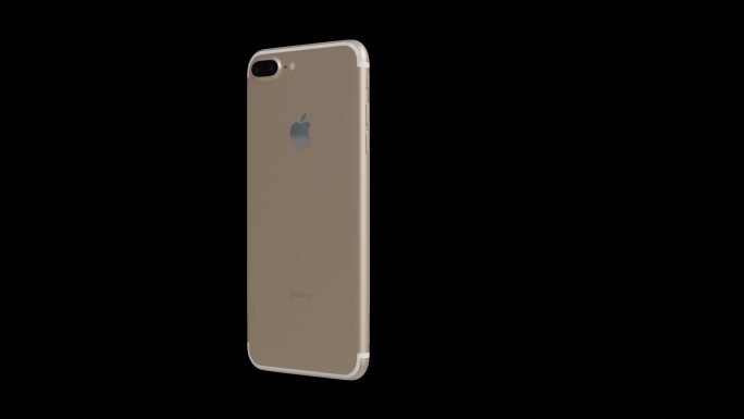 苹果iPhone 7 Plus金手机透明