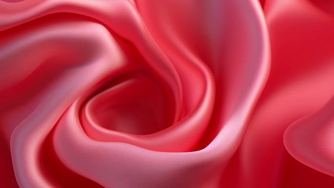 红色 绸子 布料 真实 质感 丝绸