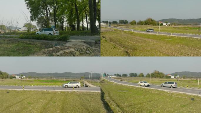 农行车行驶在路上