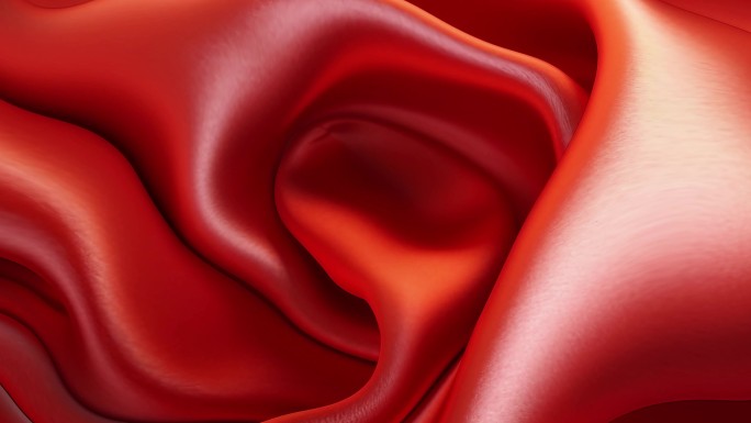 红色 绸子 布料 真实 质感 丝绸