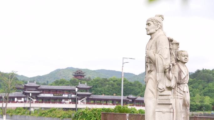 明代历史文化名人徐霞客石像雕塑石像实拍
