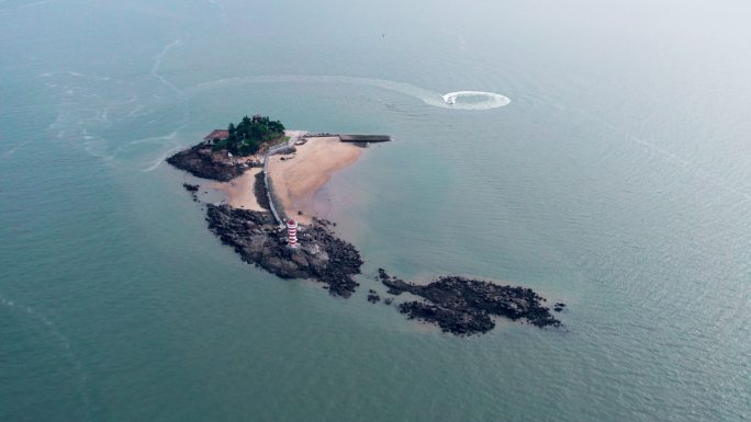 海上海岛快艇游船环绕