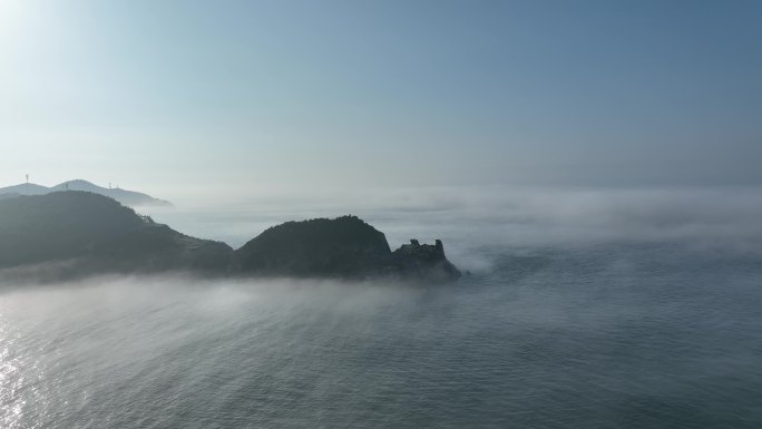 威海 蓝天 云层 平流雾 猫头山