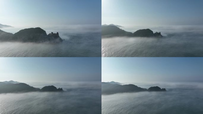 威海 蓝天 云层 平流雾 猫头山