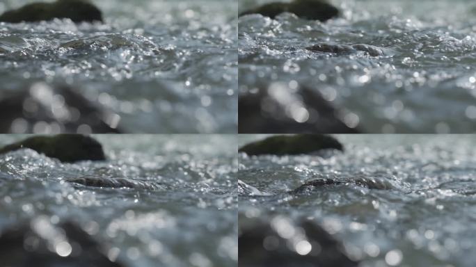 流动的河水 升格慢动作 实拍视频素材
